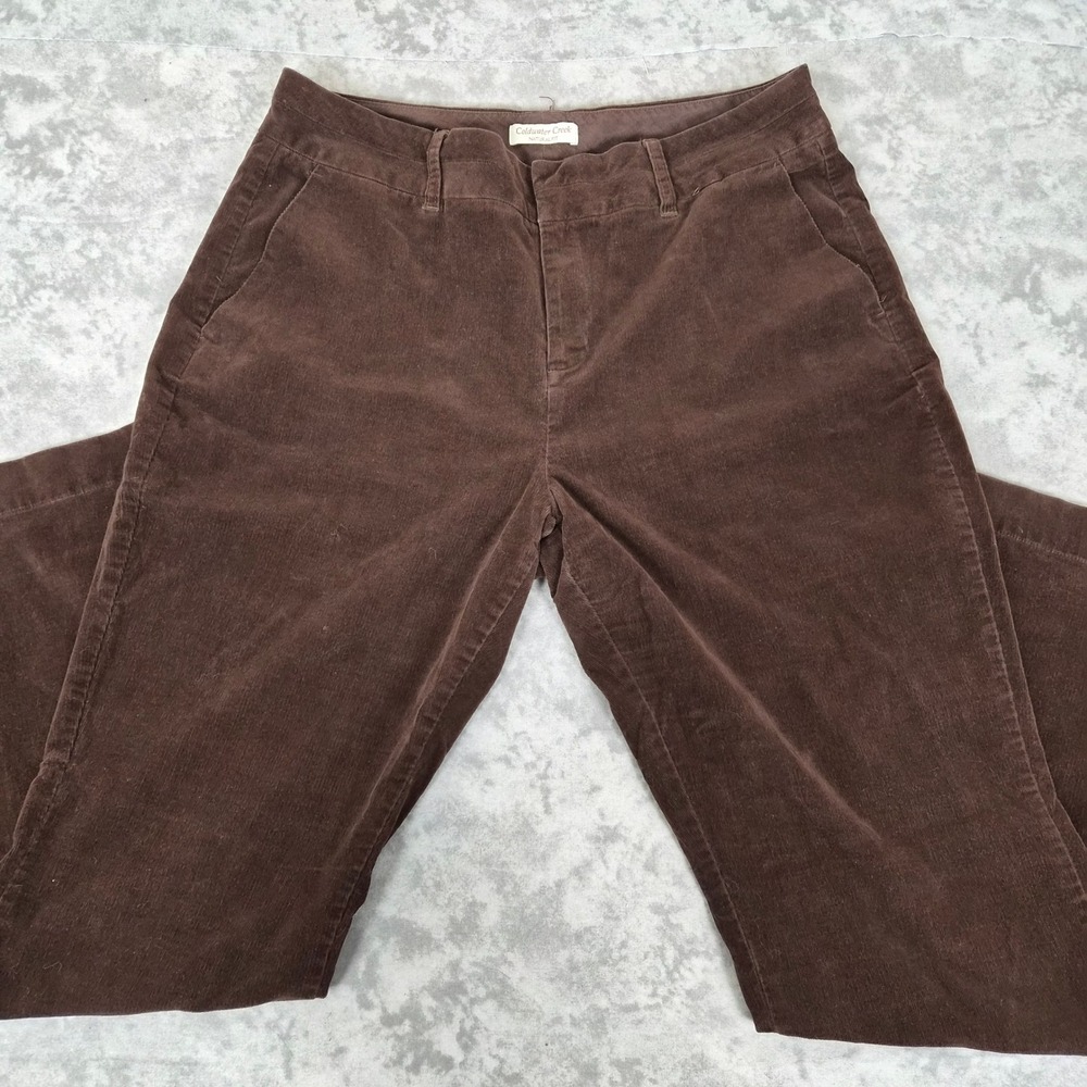 Coldwater Creek Corduroy Pants Womens 16 Dark Academia Brown Boho Cabincore